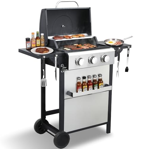 Lmnochm 3-Burner 30,000 BTU Propane Grill: $142.99 Lmnochm 3-Burner 30,000 BTU Propane Grill: $142.99