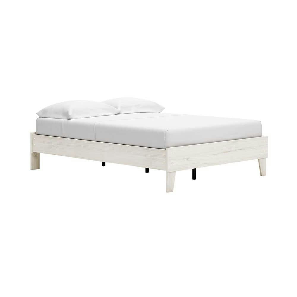 Socalle Gray Wood Full Platform Bed: $149.59 Socalle Gray Wood Full Platform Bed: $149.59