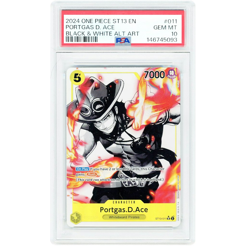 Portgas D. Ace One Piece Ultra Deck Alternate Art ST13-011 PSA 10 Card: $74.99 Portgas D. Ace One Piece Ultra Deck Alternate Art ST13-011 PSA 10 Card: $74.99