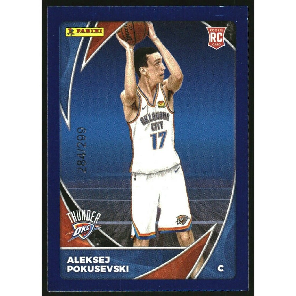 Aleksej Pokusevski 2020-21 Panini Blue Foil Sticker #97: $27 Aleksej Pokusevski 2020-21 Panini Blue Foil Sticker #97: $27