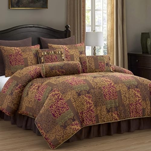Chezmoi Collection Amelia 9-Piece Floral Jacquard Patchwork Comforter Set: $83.99 Chezmoi Collection Amelia 9-Piece Floral Jacquard Patchwork Comforter Set: $83.99