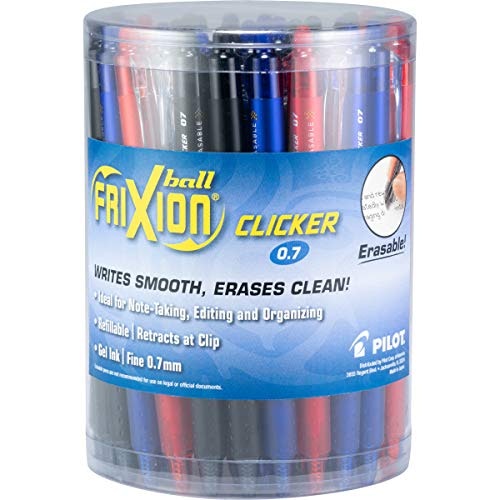 Pilot FriXion Clicker Erasable Gel Pens 0.7mm 36-Pack: $49.99 Pilot FriXion Clicker Erasable Gel Pens 0.7mm 36-Pack: $49.99