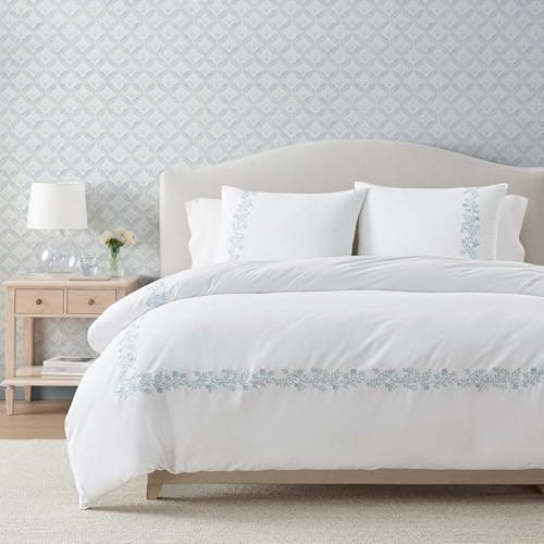 Martha Stewart Queen Floral Cotton Duvet Cover 3-Piece Set: $87.99 Martha Stewart Queen Floral Cotton Duvet Cover 3-Piece Set: $87.99