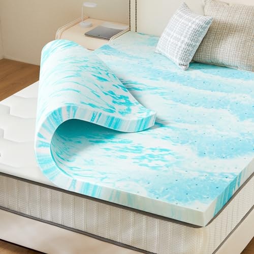 Sweetcrispy 2-Inch Queen Memory Foam Cooling Mattress Topper: $32.99