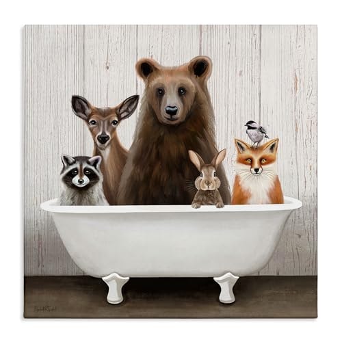 Stupell Industries Woodland Creatures Antique Bathtub Canvas Art: $48.57 Stupell Industries Woodland Creatures Antique Bathtub Canvas Art: $48.57