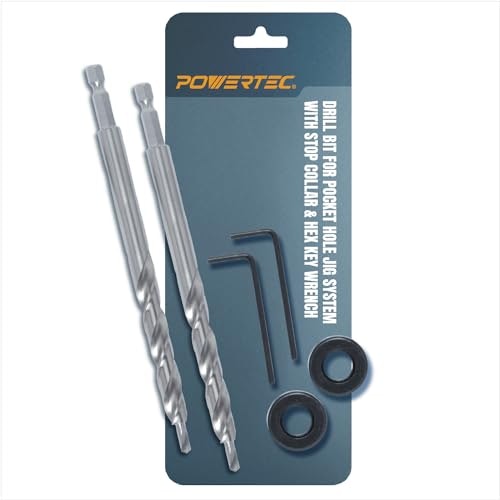 Powertec 1/4" Hex Shank Pocket Hole Drill Bit 2-Pack: $11.08 Powertec 1/4" Hex Shank Pocket Hole Drill Bit 2-Pack: $11.08
