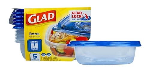 Glad GladWare Medium Square 25-oz. Food Storage Containers 5-Pack: $5.99