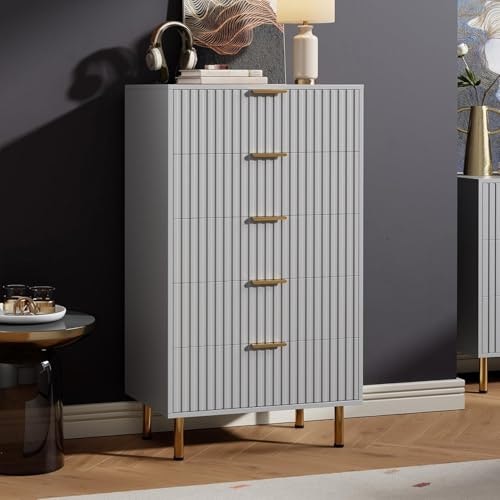 GarveeHome 48-Inch 5-Drawer Fluted Dresser: $141.99 GarveeHome 48-Inch 5-Drawer Fluted Dresser: $141.99
