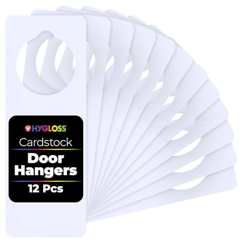Hygloss Blank Cardstock Door Knob Hangers 12-Pack: $3.49 Hygloss Blank Cardstock Door Knob Hangers 12-Pack: $3.49