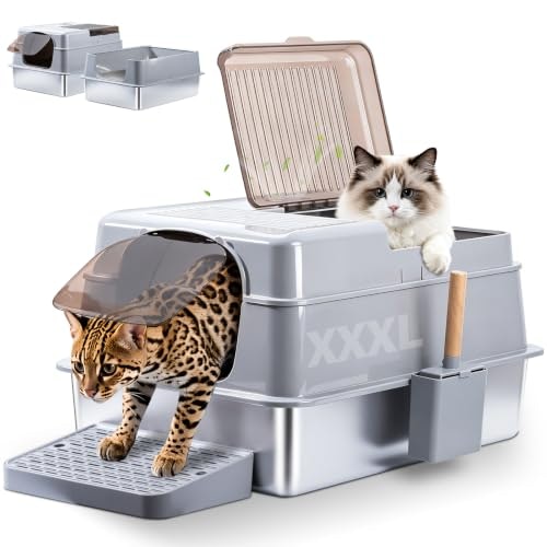 XXXL 28" x 20" x 16" Stainless Steel Cat Litter Box with Lid: $92.99 XXXL 28" x 20" x 16" Stainless Steel Cat Litter Box with Lid: $92.99