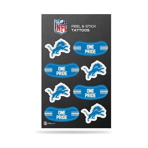 Rico Industries Detroit Lions Peel and Stick Tattoos: $1.94