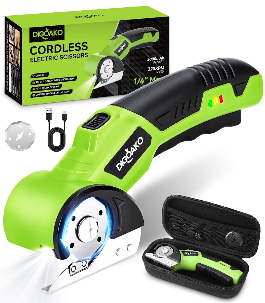 Cordless Electric Cardboard Cutter Scissors w/ LED Light: $23
