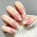 Helivive Short Almond French Tip Press-On Nails 32-Piece Kit for $5 w/ Prime + free shipping w/ Prime