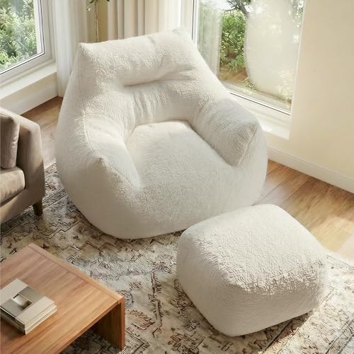 Kislot Large Cloud Bean Bag Chair and Ottoman: $109.99