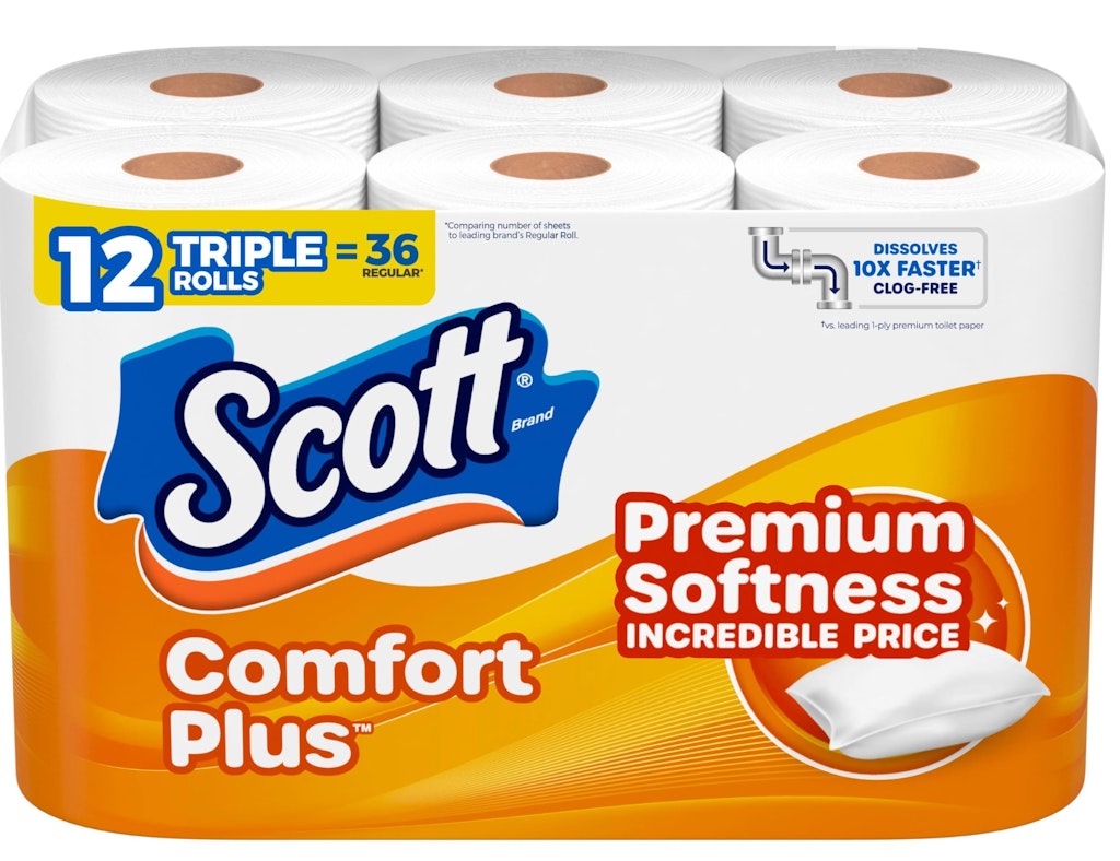 Scott ComfortPlus Double Roll Toilet Paper 12-Pack: $5.40 via Sub. & Save