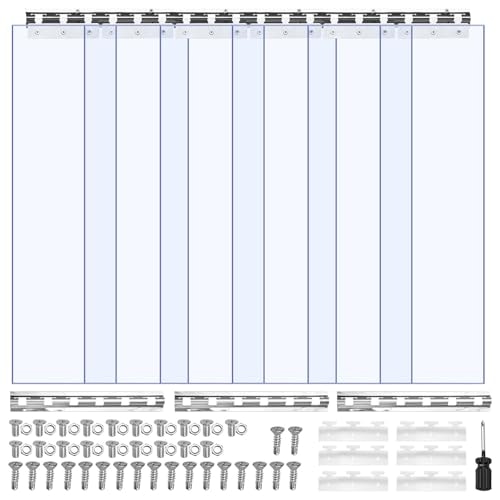 Vevor 84" x 38" x 0.08" Clear PVC Strip Curtain 6-Pack: $33.17