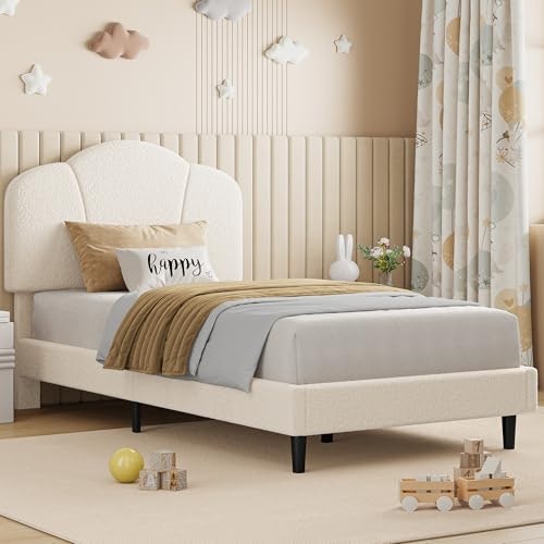 Likimio Twin Upholstered Platform Bed Frame: $104.46