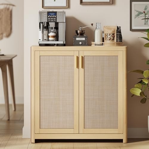 Vasagle Boho Buffet Cabinet with Rattan-Look Doors: $79.99