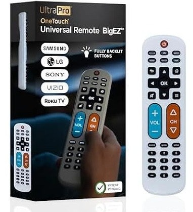 UltraPro BigEZ OneTouch Big Button Universal TV Remote: $9.99