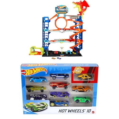 Hot Wheels City Ultimate Garage and 10-Vehicle Gift Pack: $155.10