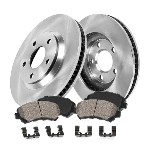 Callahan Front Brake Kit with Rotors and Ceramic Pads for Buick Enclave, Chevrolet Traverse, and GMC Acadia: $107.23