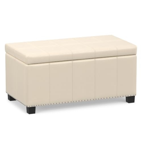SimpliHome Amelia 33-inch Vegan Leather Storage Ottoman: $111.67 SimpliHome Amelia 33-inch Vegan Leather Storage Ottoman: $111.67