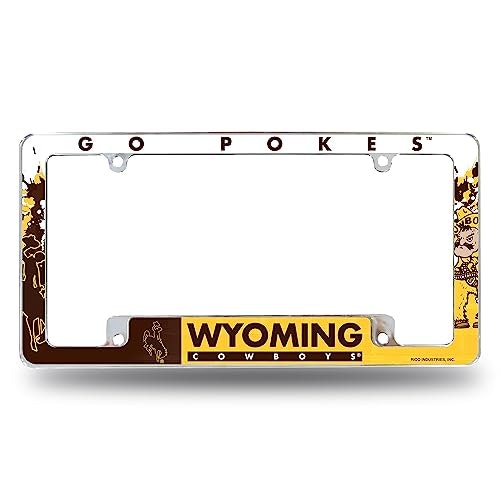 Rico Industries Wyoming Cowboys 12" x 6" Chrome License Plate Frame: $19.98 Rico Industries Wyoming Cowboys 12" x 6" Chrome License Plate Frame: $19.98