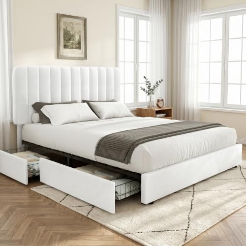 Vecelo Queen Upholstered Platform Storage Bed Frame: $154.99 Vecelo Queen Upholstered Platform Storage Bed Frame: $154.99