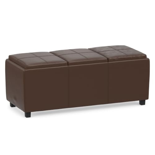 SimpliHome Avalon 42-inch Vegan Leather Storage Ottoman: $138.60 SimpliHome Avalon 42-inch Vegan Leather Storage Ottoman: $138.60