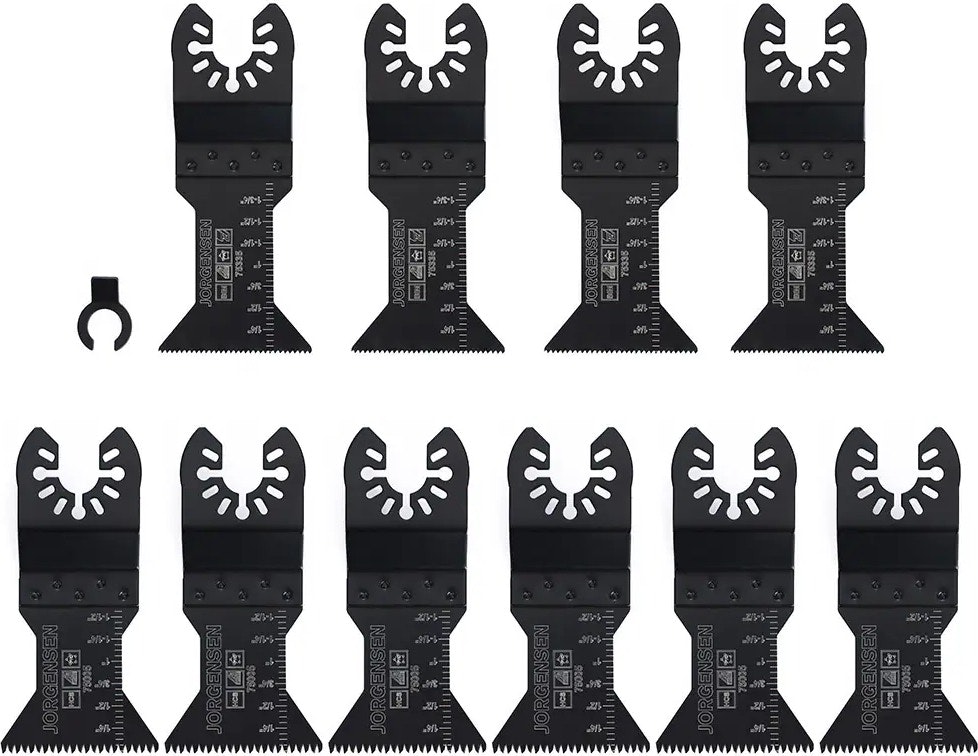 Jorgensen 10-Pack Bi-Metal Oscillating Tool Blade Set: $20