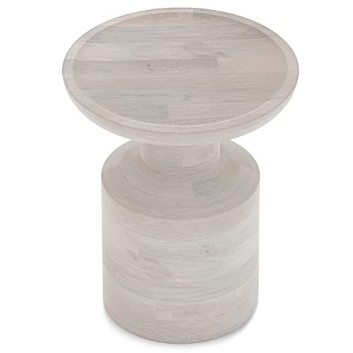SimpliHome Haynes 16-inch Solid Wood Round End Table: $120.69