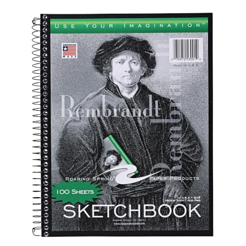 Roaring Spring Rembrandt Spiral Sketchbook 100-Sheet Pad: $7.92