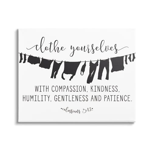 Clothe Yourselves With Compassion Clothesline Canvas Art: $38.12