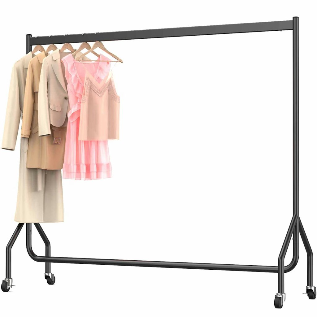 Nefoso 60" Heavy Duty Rolling Clothing Rack: $43.59