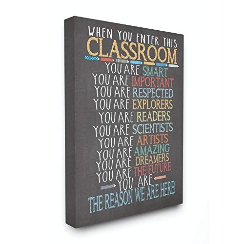 Stupell Industries Classroom Rules Rainbow Chalk Canvas Art: $55.71 Stupell Industries Classroom Rules Rainbow Chalk Canvas Art: $55.71