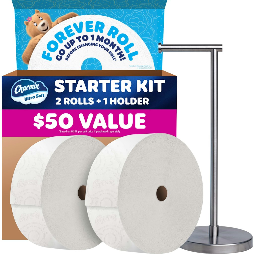 Charmin Ultra Soft Forever Toilet Roll Starter Kit: $18 via Sub. & Save