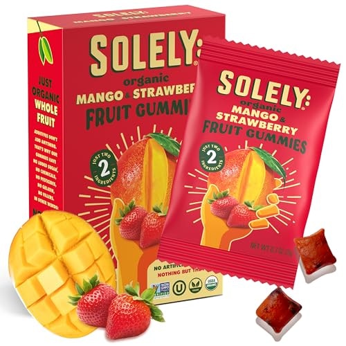 Solely Organic Mango and Strawberry Fruit Gummies 5-Pack: $4.49