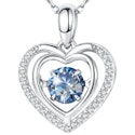 Gem's Beauty Sterling Silver Heart Pendant Necklace for $24 + free shipping