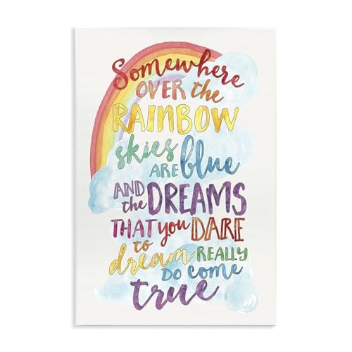 13" x 19" Rainbow Lyrics and Cloud Wall Plaque: $23.04