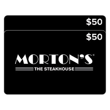 Two $50 Morton's Steakhouse Gift Cards ($100 Value): $80
