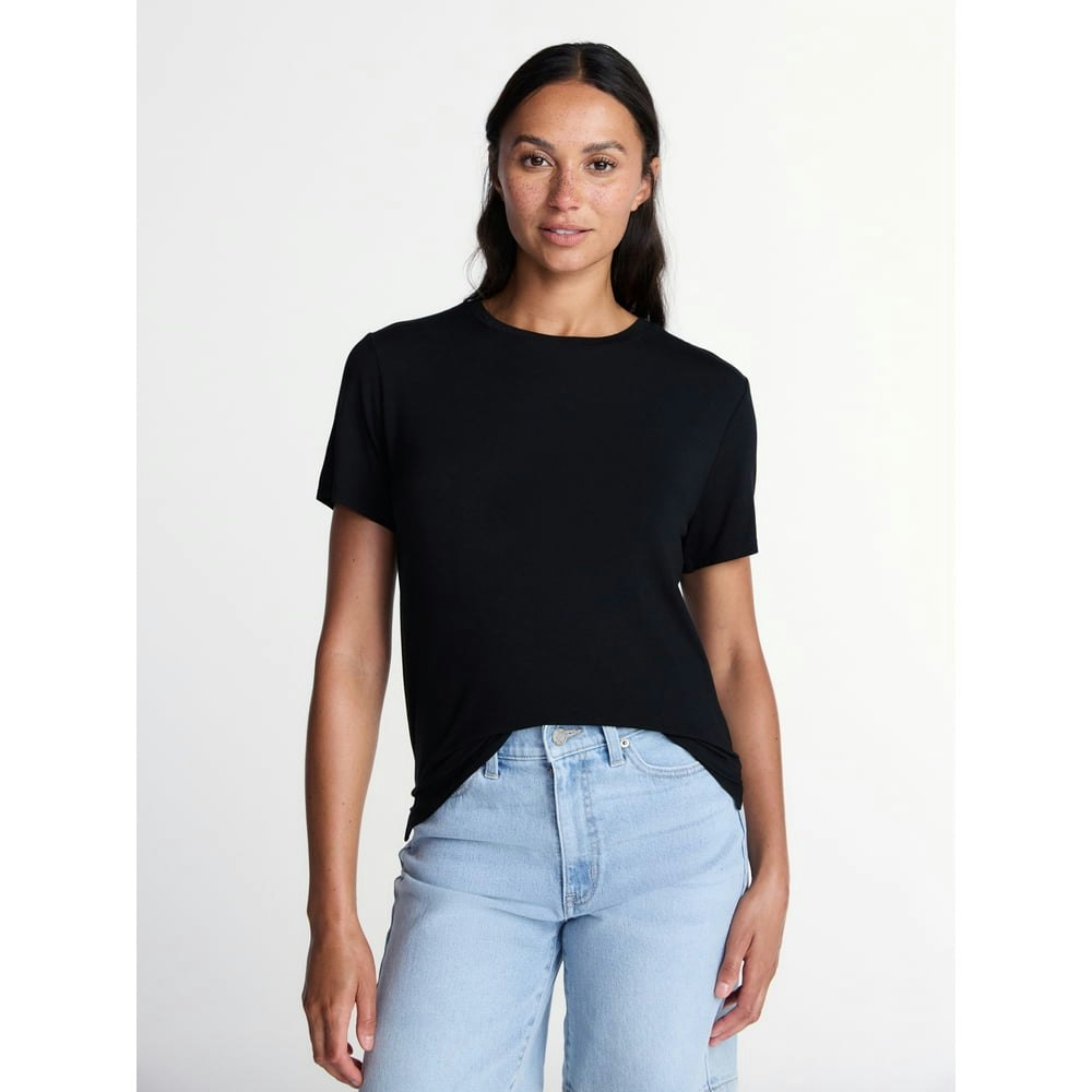 Time and Tru Women's Draped Boxy Tee: $4.19 Time and Tru Women's Draped Boxy Tee: $4.19