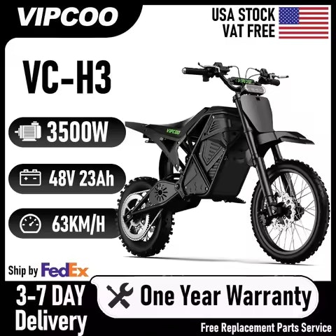 Vipcoo H3 3500W 48V Electric Dirt Bike: $664.53 Vipcoo H3 3500W 48V Electric Dirt Bike: $664.53