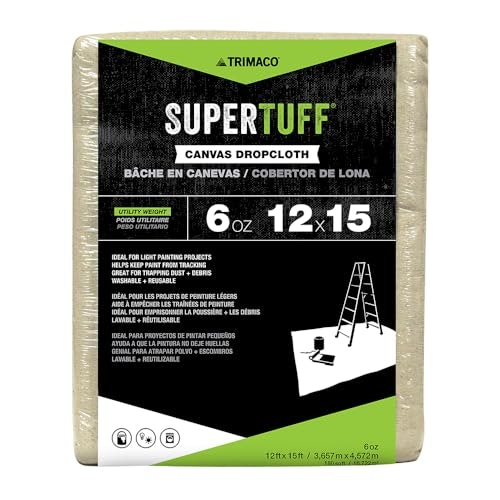 Trimaco SuperTuff 12x15-Foot Utility Weight Canvas Drop Cloth: $19.99 Trimaco SuperTuff 12x15-Foot Utility Weight Canvas Drop Cloth: $19.99
