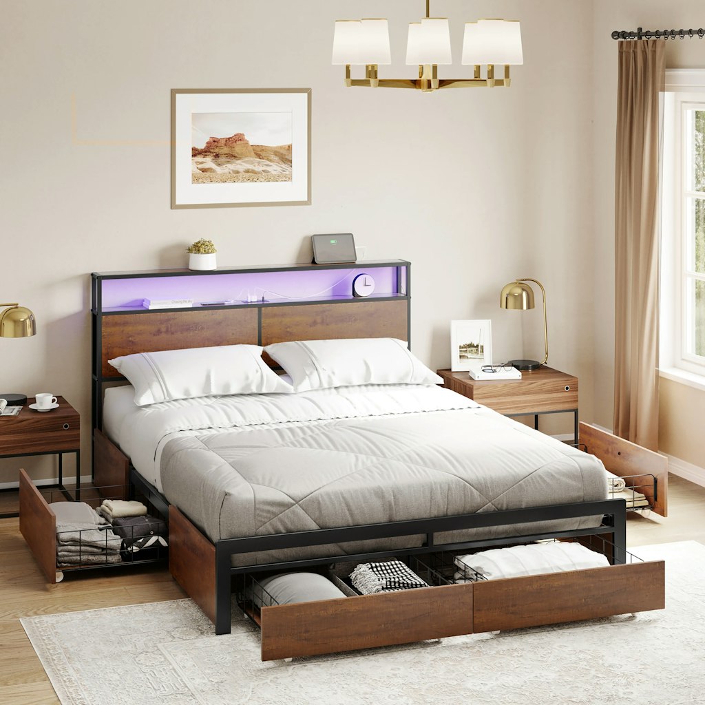17 Stories Antioch Modern Queen Bed: $234