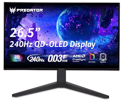 Acer Predator X27U 26.5" QHD QD-OLED 240Hz Gaming Monitor for $315 + free shipping