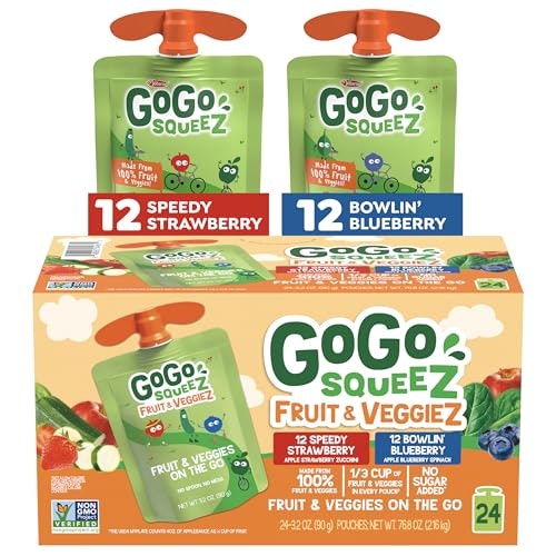 GoGo squeeZ Fruit & Veggie Applesauce 24-Pack: $10.28