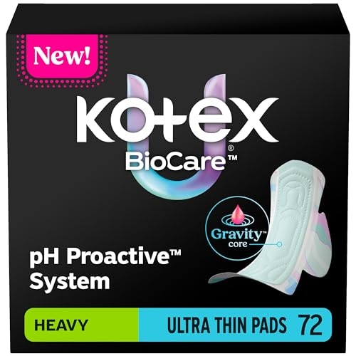 Kotex BioCare Heavy Ultra Thin Pads with Wings 72-Count: $23.97