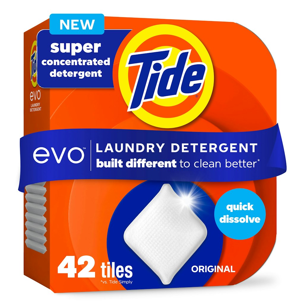 Tide evo 42-Count Original Scent Laundry Detergent Tiles: $16 w/ Subscribe & Save