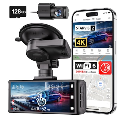 RedTiger F7N Touch 4K Front & Rear Dashcam for $120 + free shipping
