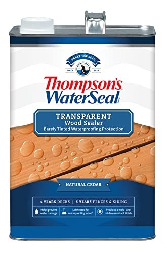 Thompson’s WaterSeal Transparent Waterproofing Wood Stain and Sealer 1-Gallon: $22.48 Thompson’s WaterSeal Transparent Waterproofing Wood Stain and Sealer 1-Gallon: $22.48